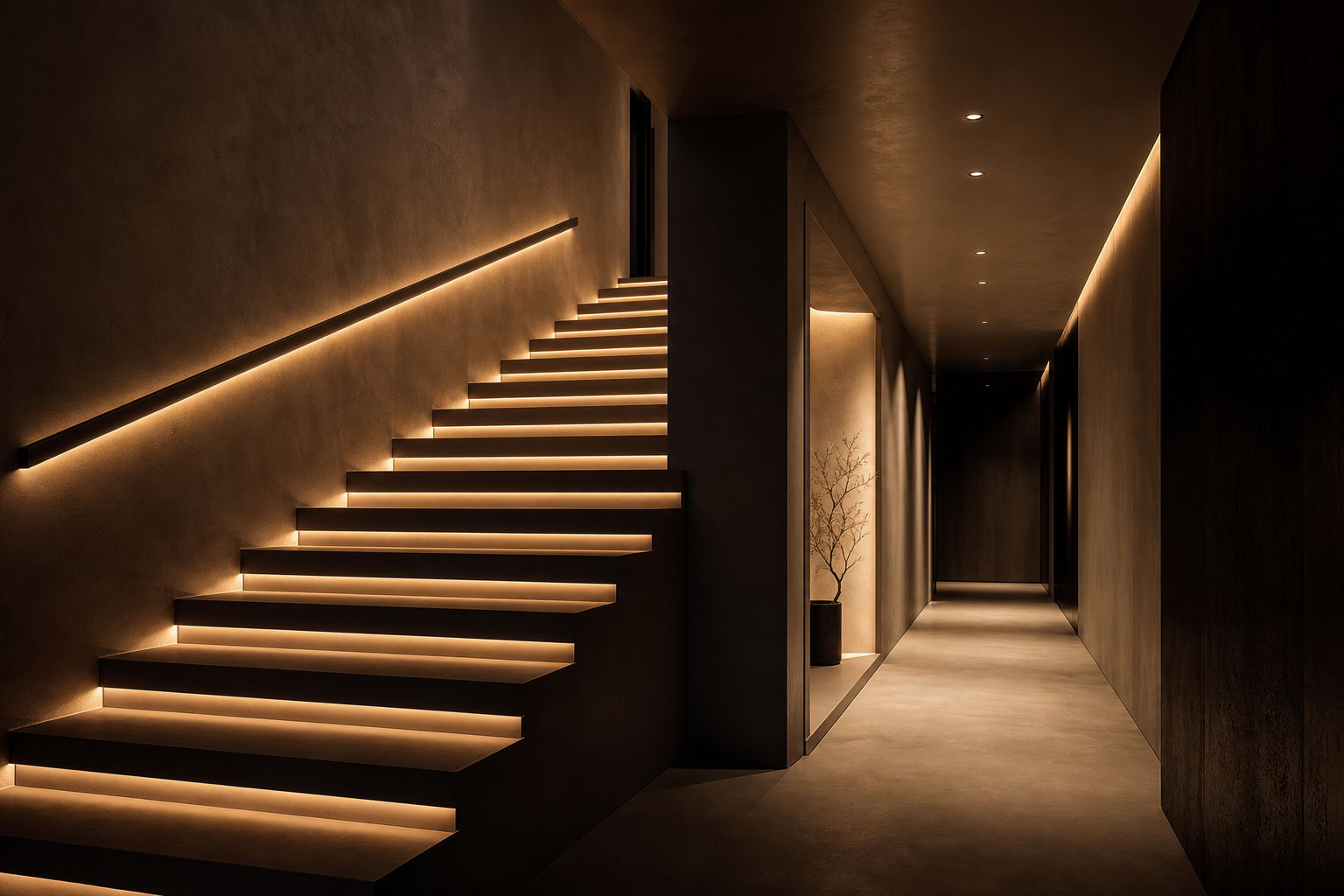 Staircase cove lighting